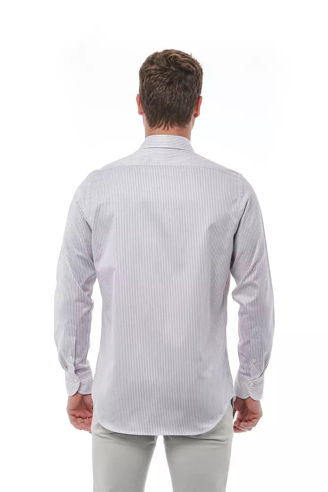 Camisa de algodón blanca para hombre