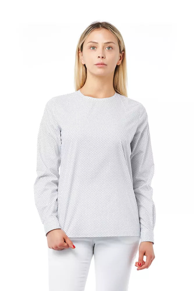 Camisa de algodón blanca para mujer