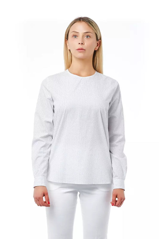 Blusa de algodón blanca para mujer