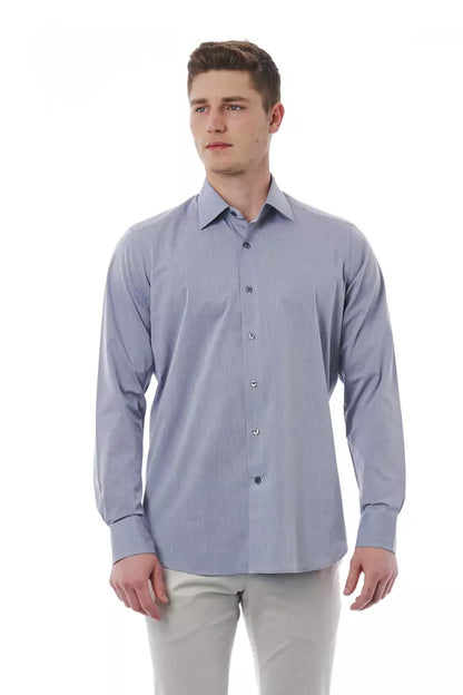 Camisa de algodón gris para hombre