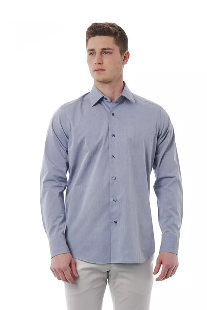 Camisa de algodón gris para hombre