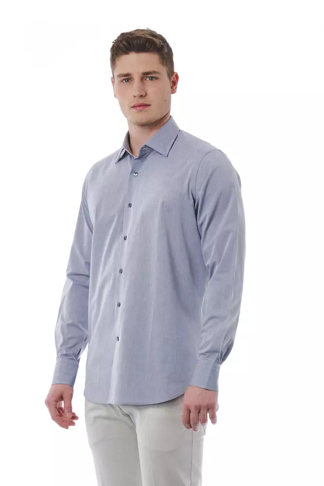 Camisa de algodón gris para hombre