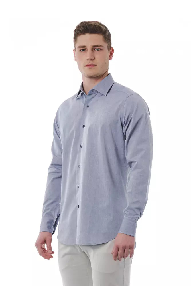 Camisa de algodón gris para hombre