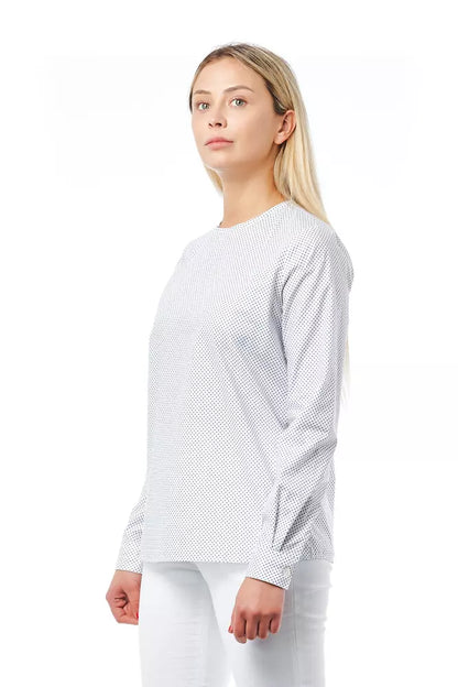 Camisa de algodón blanca para mujer