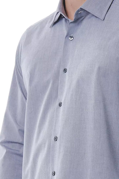 Camisa de algodón gris para hombre