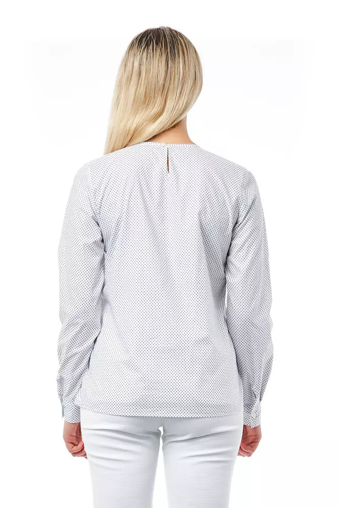 Camisa de algodón blanca para mujer