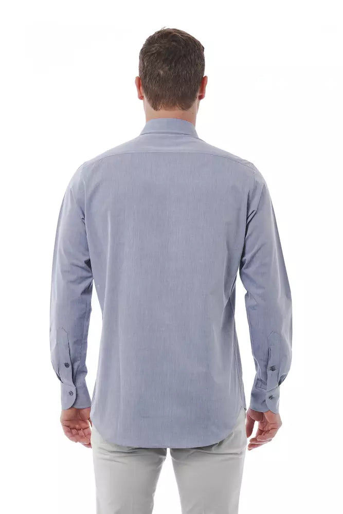 Camisa de algodón gris para hombre