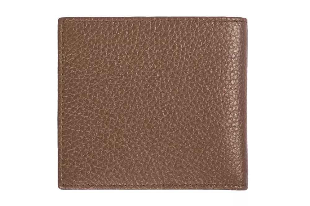 Cartera de piel marrón para hombre