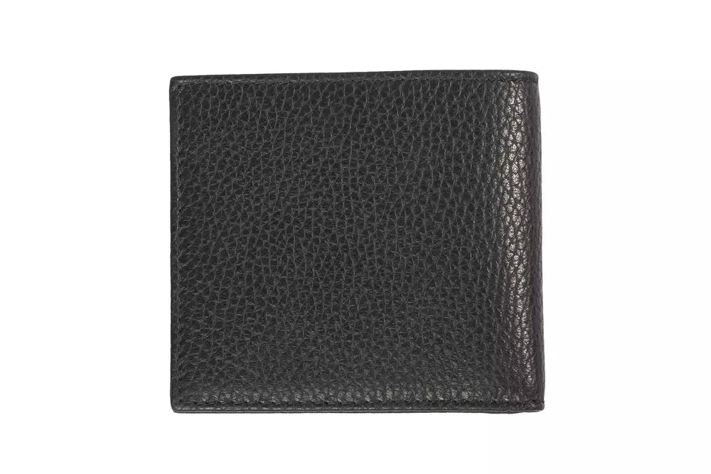 Cartera de cuero negra para hombre