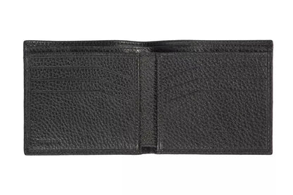 Cartera de cuero negra para hombre