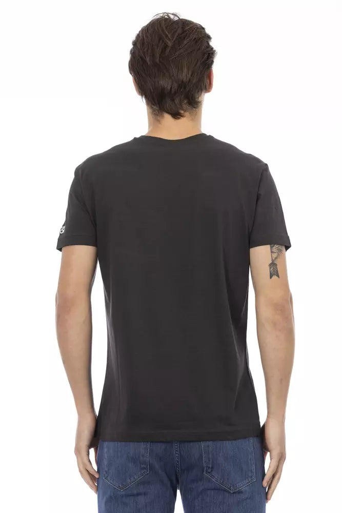 Camiseta de algodón negra para hombre