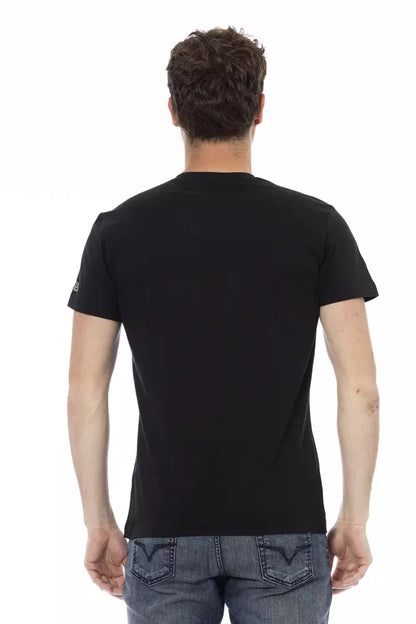 Camiseta de algodón negra para hombre