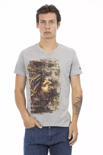 Camiseta de hombre de algodón gris