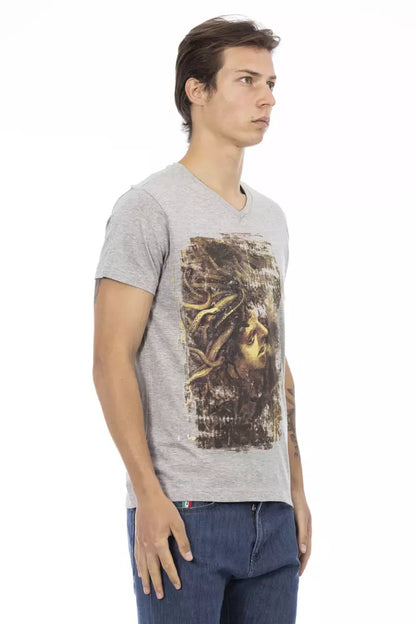 Camiseta de hombre de algodón gris