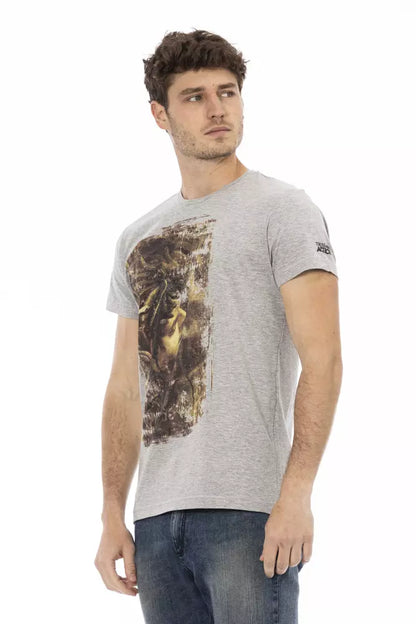 Camiseta de hombre de algodón gris