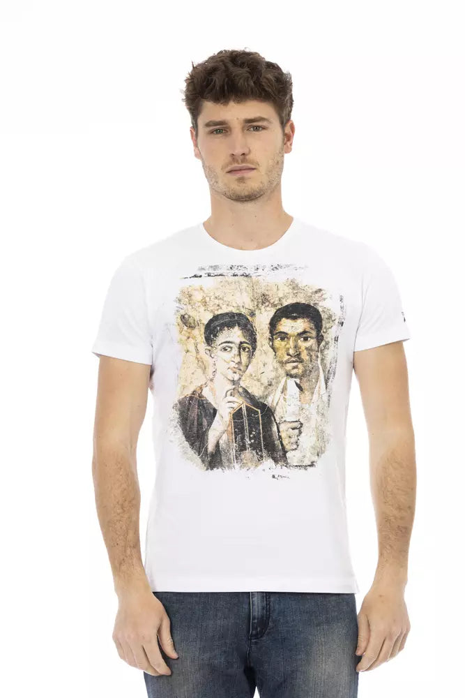 Camiseta de algodón blanca para hombre