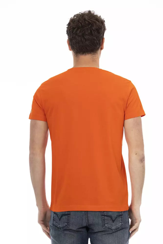 Camiseta naranja de algodón para hombre