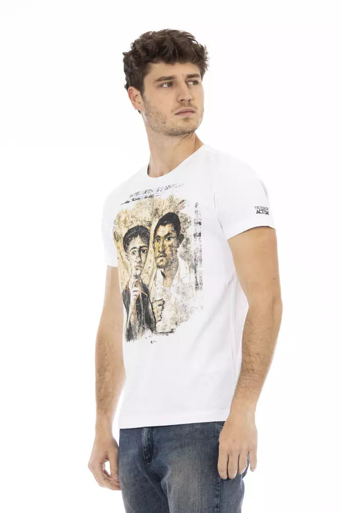 Camiseta de algodón blanca para hombre