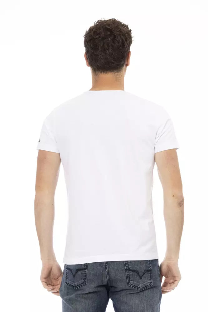 Camiseta de algodón blanca para hombre