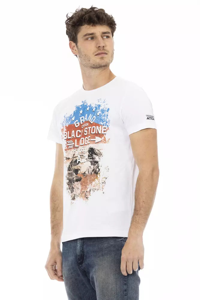 Camiseta de algodón blanca para hombre