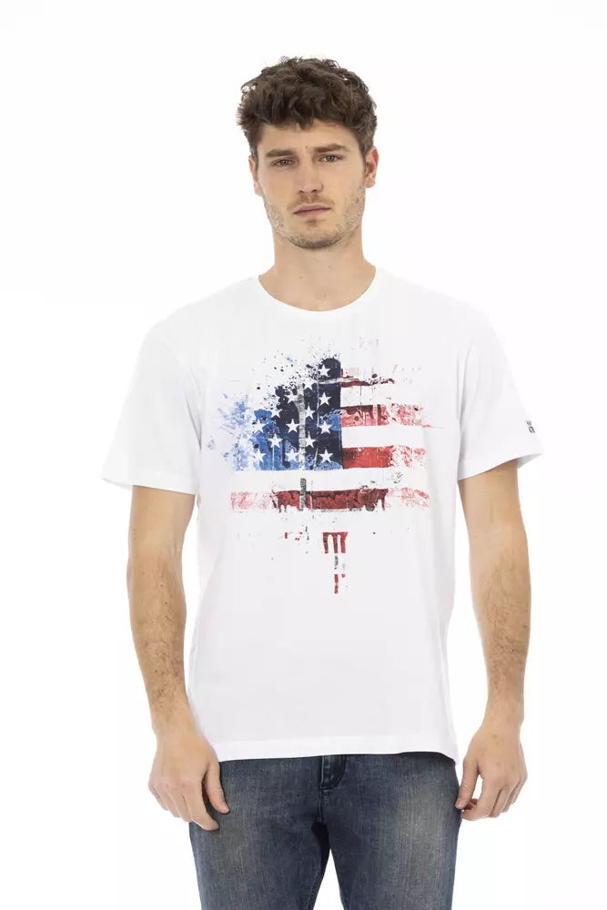 Camiseta de algodón blanca para hombre