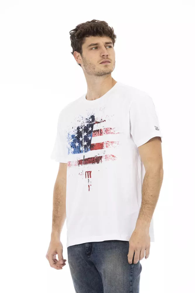 Camiseta de algodón blanca para hombre