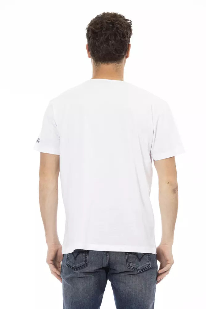 Camiseta de algodón blanca para hombre