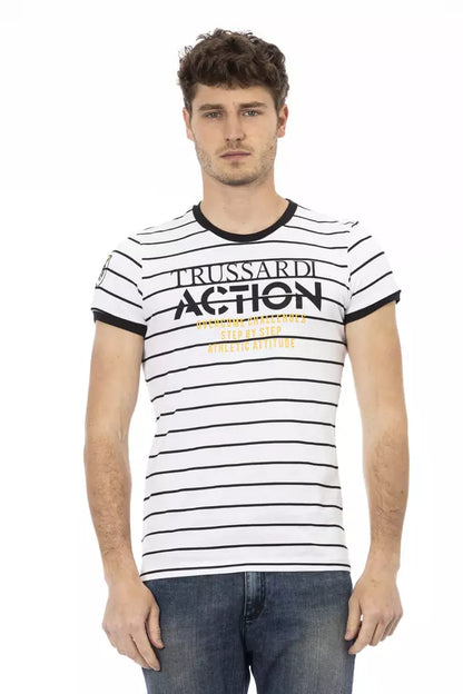 Camiseta de algodón blanca para hombre