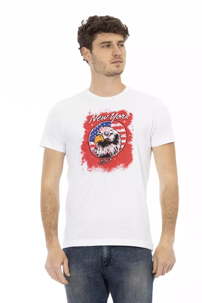 Camiseta de algodón blanca para hombre