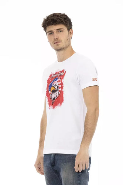 Camiseta de algodón blanca para hombre