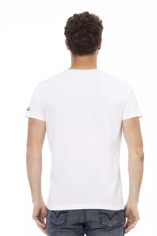 Camiseta de algodón blanca para hombre