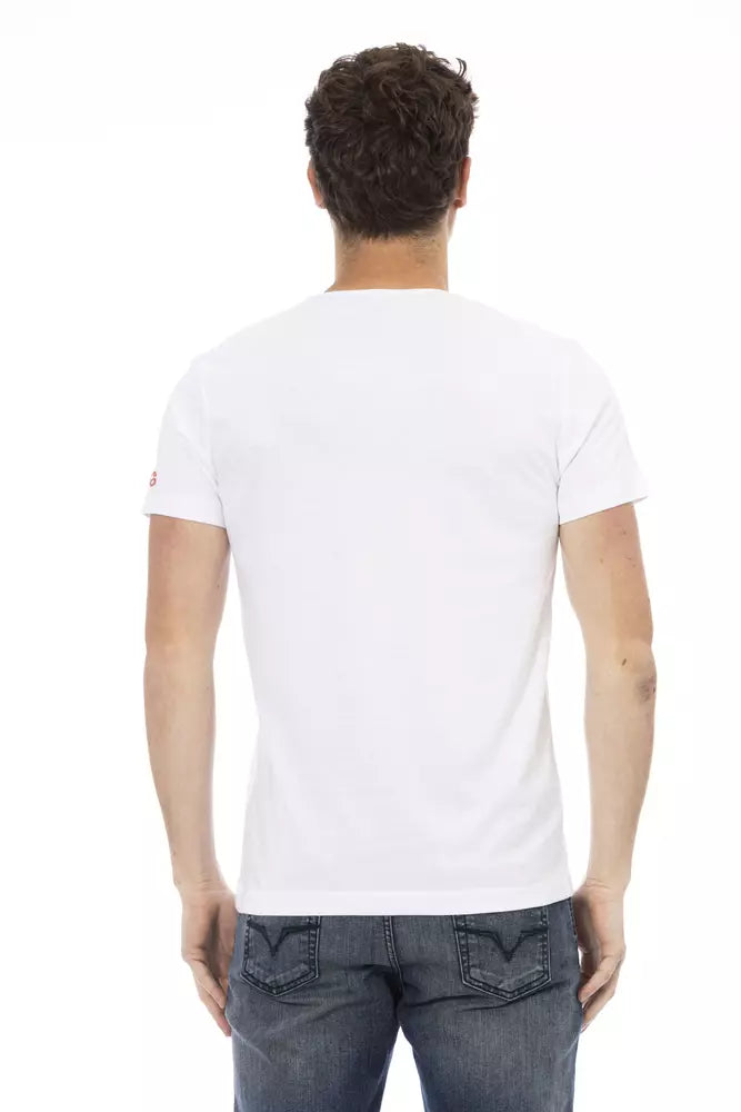 Camiseta de algodón blanca para hombre