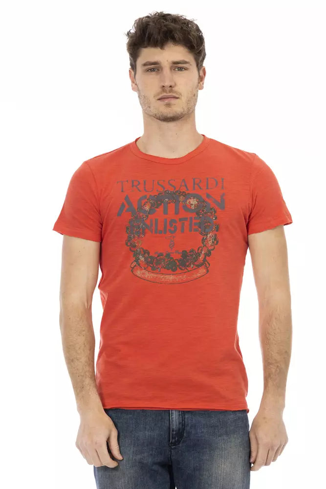 Camiseta de algodón roja para hombre