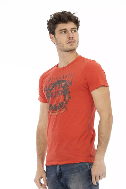 Camiseta de algodón roja para hombre