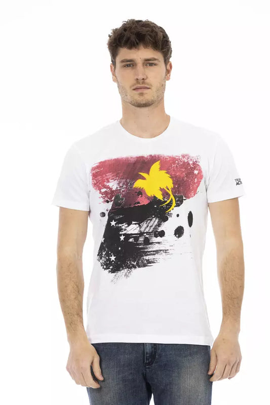 White Cotton Men T-Shirt