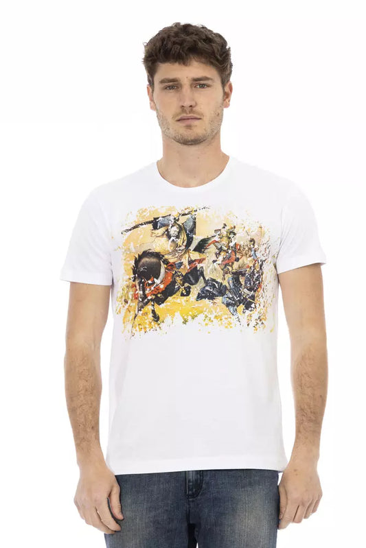 White Cotton Men T-Shirt