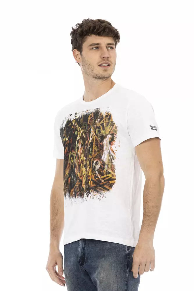 Camiseta de algodón blanca para hombre