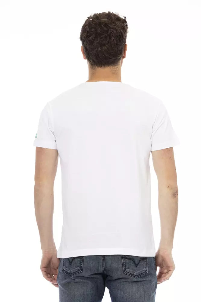 Camiseta de algodón blanca para hombre