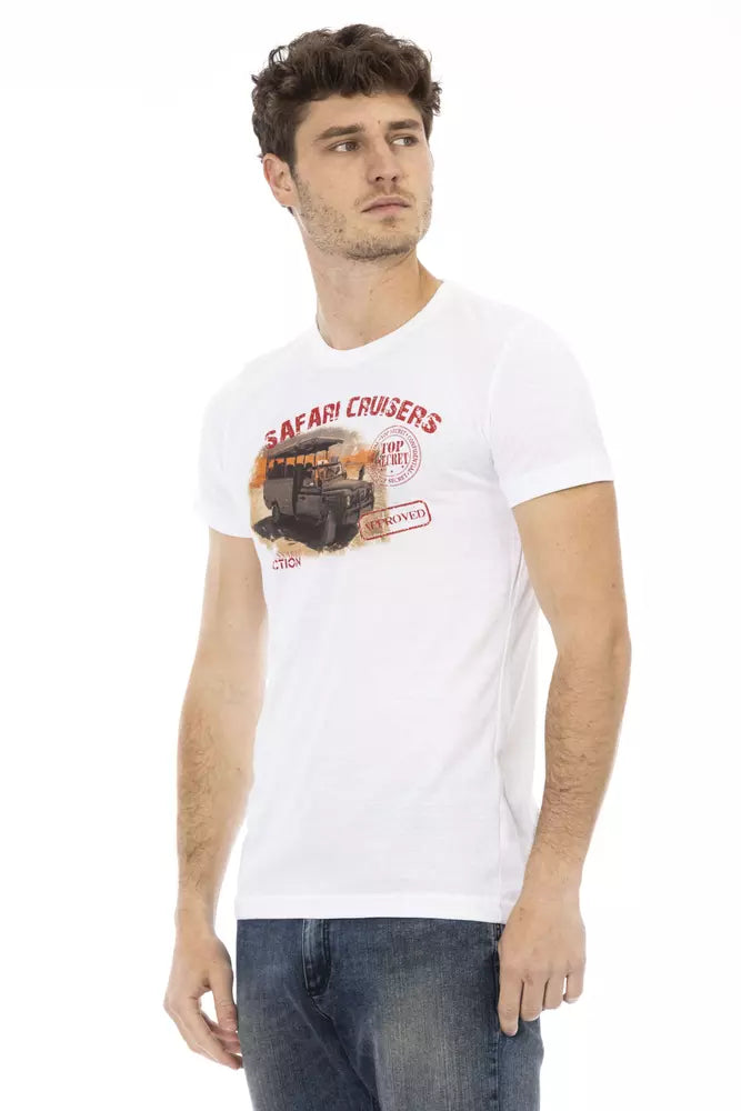 Camiseta de algodón blanca para hombre