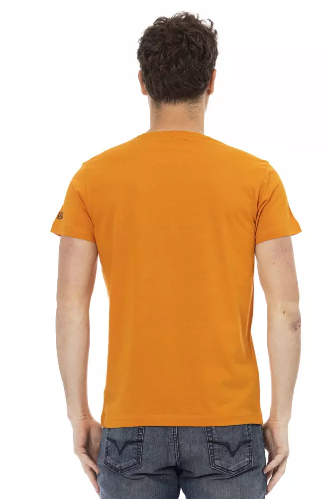 Camiseta de algodón naranja para hombre