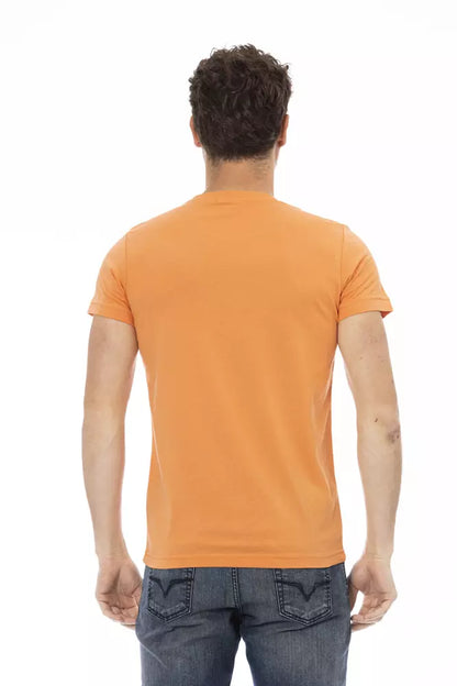 Camiseta de algodón naranja para hombre