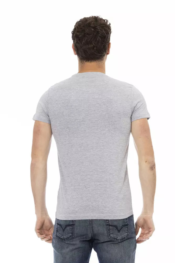 Camiseta de algodón gris para hombre