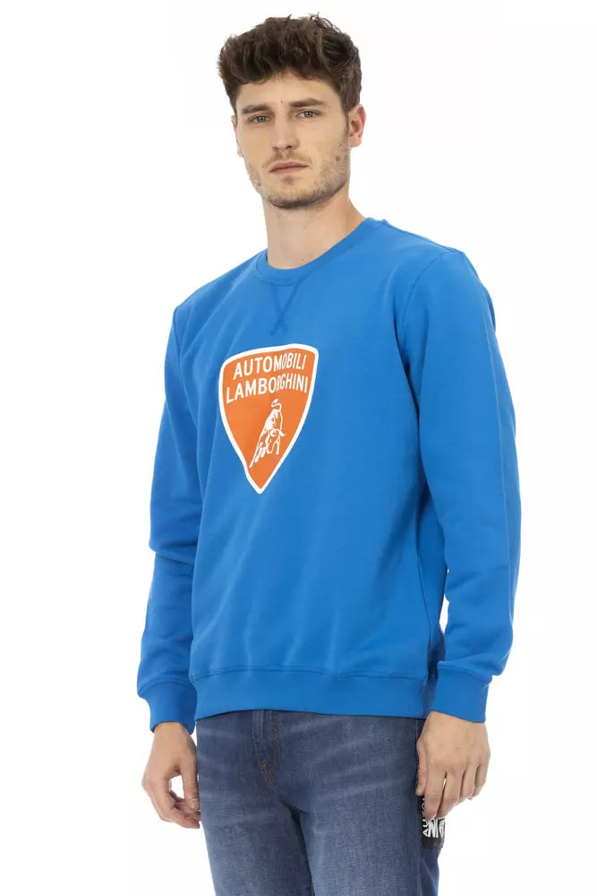 Jersey azul de algodón para hombre