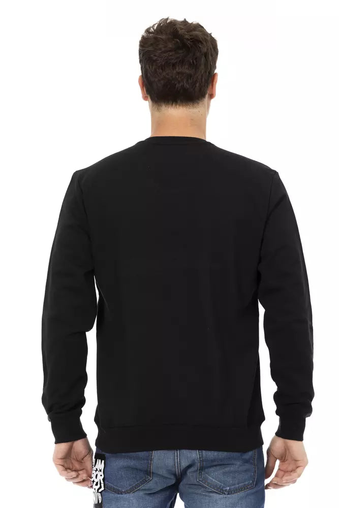 Black Cotton Men's Sweater