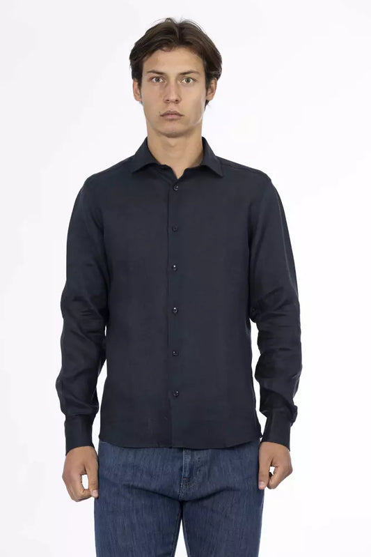 Blue Linen Men Shirt