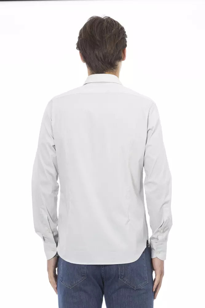 Camisa de algodón gris para hombre