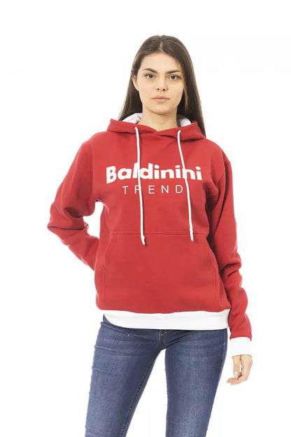 Red Cotton Women's Hoodie