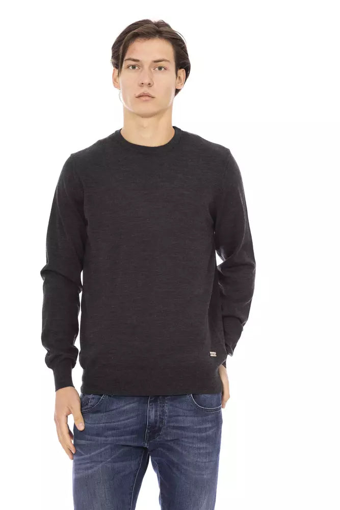 Jersey de tela gris para hombre