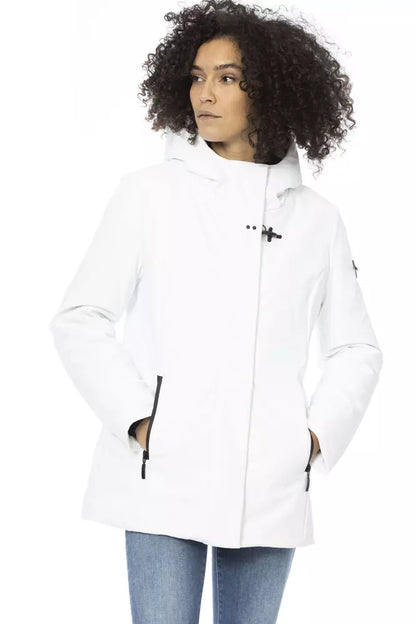 Chaqueta de mujer de poliéster blanco