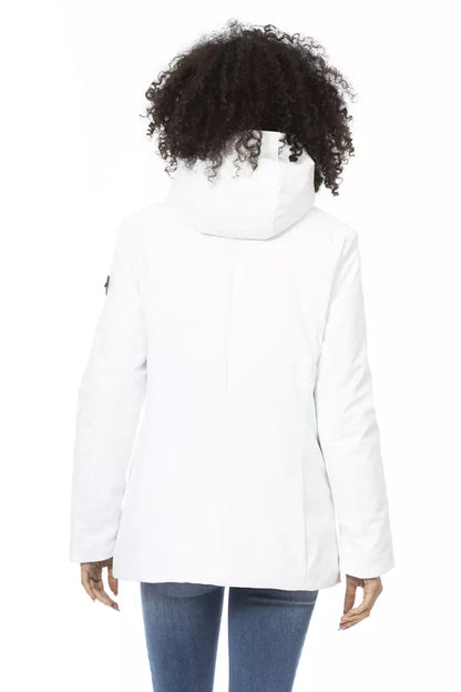 Chaqueta de mujer de poliéster blanco